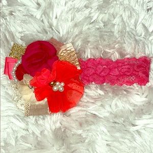 Girls and baby pink head band